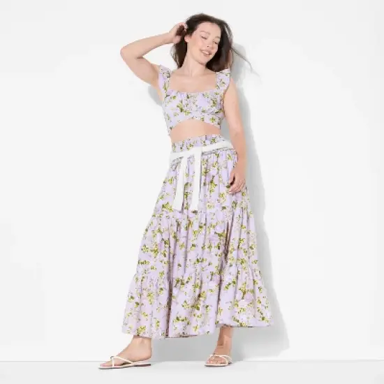 Women's Tiered Maxi A-Line Skirt - Wild Fable&trade; Mauve image {3}