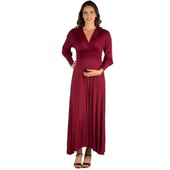 V-Neck Maxi Masternity Dress image {7}