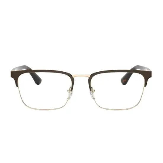 Prada PR 54TV 01U1O1 Unisex Rectangle Eyeglasses Matte Burnished/Pale Gold 57mm image {1}