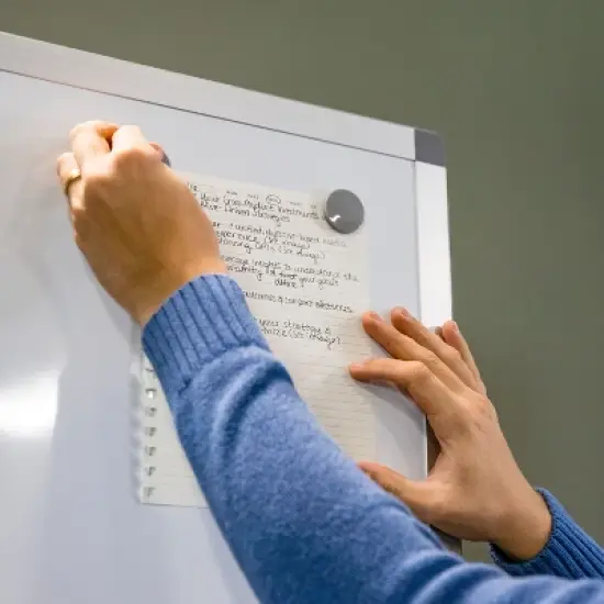 Sunnydaze Double-Sided Magnetic Mobile Whiteboard with Markers - 73.75" W x 21" D x 77" H image {12}