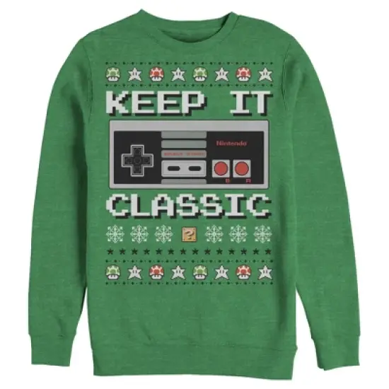 Men's Nintendo Ugly Christmas NES Classic Controller Sweatshirt image {2}