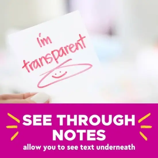 Post-it Transparent Sticky Notes 5pk image {3}