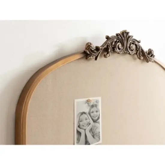 Kate & Laurel All Things Decor 30"X24" Arendahl Arch Framed Pinboard Gold image {7}