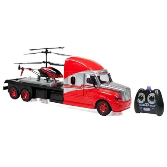 World Tech Toys Mega Hauler Remote Control Gyro Helicopter and Truck 3.5"- 2pk image {2}