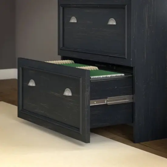 2 Drawer Fairview File Cabinet Antique Black - Bush Furniture image {2}