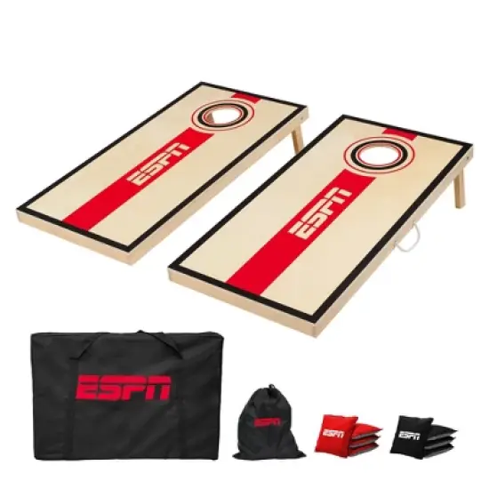 ESPN Solid Wood Cornhole Board Set, 2&rsquo;x4&rsquo; Cornhole Boards Includes Corn hole Bags and Travel Case (ES-CH330.EXv24) image {3}
