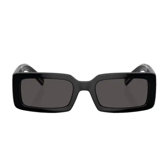 Dolce & Gabbana DG 6187 501/87 Womens Rectangle Sunglasses D&G Logo on Black 53mm image {1}