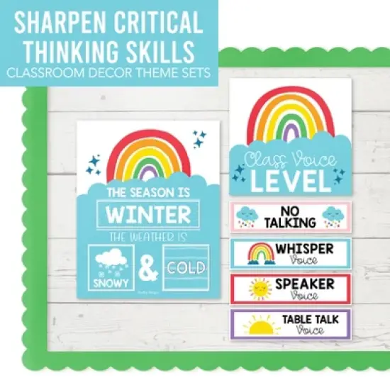 Hadley Designs Rainbow Circle Time Bulletin Board Calendar for Classroom image {4}