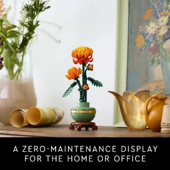 LEGO Icons Chrysanthemum Flower D&eacute;cor Building Set for Home D&eacute;cor 10368 image {2}