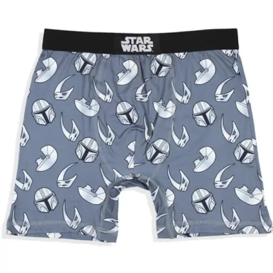 Star Wars Mens' The Mandalorian 2 Pack Boxers Underwear Boxer Briefs Grey image {1}