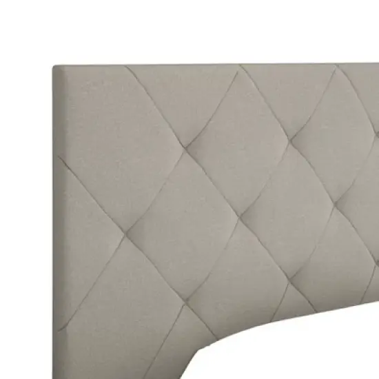 Reese Button Tufted Linen Upholstered Platform Bed Frame - Eco Dream image {6}