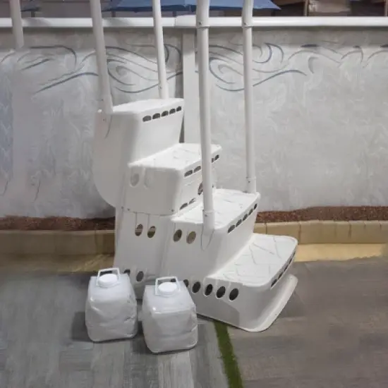 Swim Central 11" HydroTools Transparent Chemical Resistant Pool Ladder Weight Anchor Bag image {4}