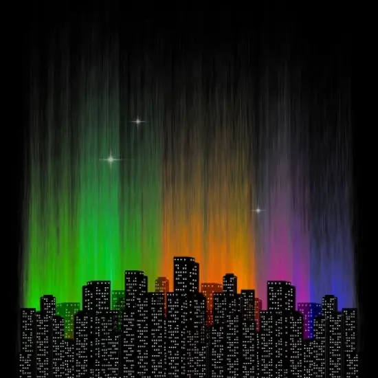 Men's Design By Humans Urban Northern Lights By Maryedenoa Tank Top image {1}