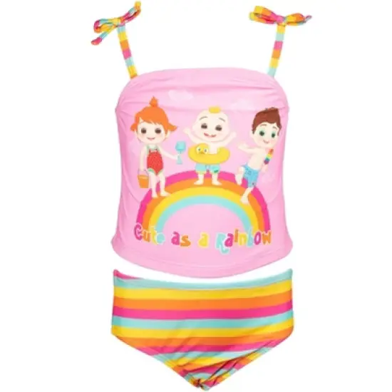CoComelon Tomtom Yoyo JJ Girls Tankini Top and Bikini Bottom Swim Set Toddler image {10}