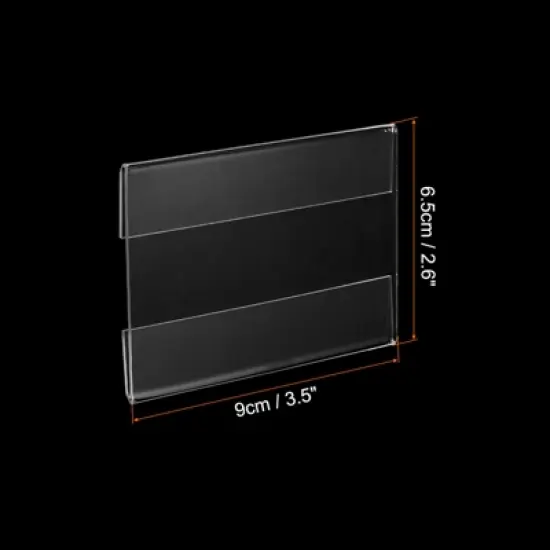 Unique Bargains Acrylic Wall Mount with Tape Adhesive Office Sign Holder Frame 10 Pcs image {1}