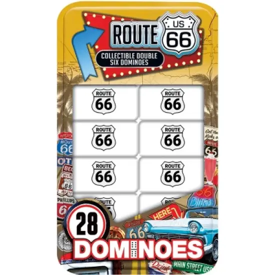 MasterPieces Officially Licensed Route 66 Caf&eacute; 28 Dominoes Game for Families image {1}