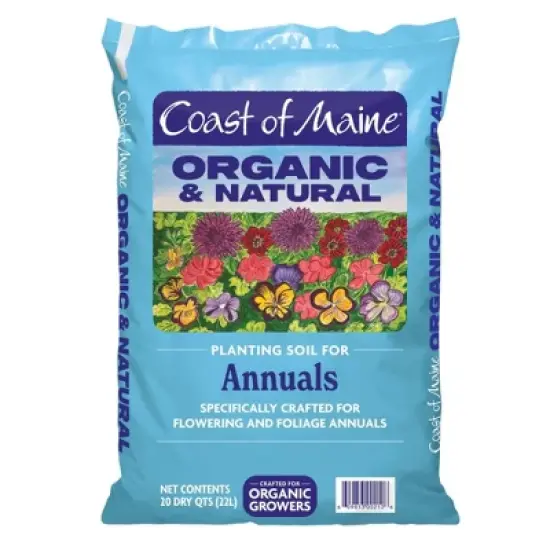 Coast of Maine Organic & Natural Planting Soil for Annuals, Crafted for Flowering and Foliage Annuals, 20qt image {3}