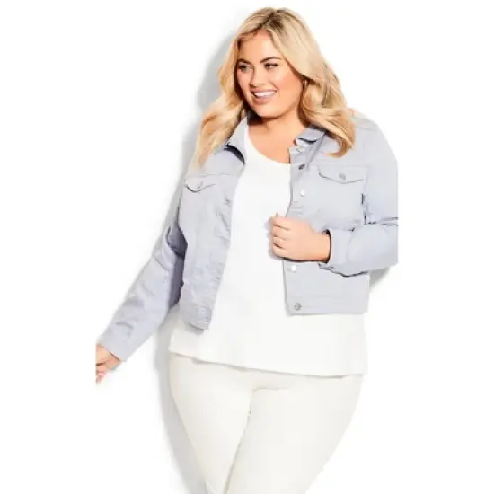 Women's Plus Size Yara Stretch Jacket - sky | AVENUE image {3}
