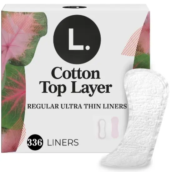 L. Organic Cotton Top Layer Ultra Thin Liners - Regular Absorbency - 336ct image {12}