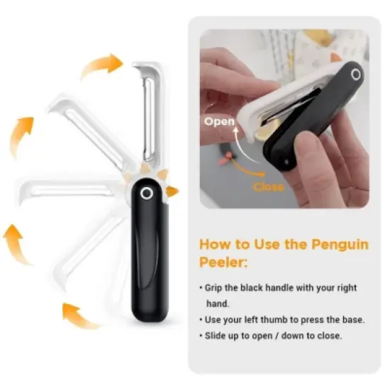 Swtroom 2 Pack Swivel Peeler Vegetable Peeler Penguin Kitchen Peeler for Veggie Fruit Peeler Potato Grater Carrot Apple image {3}