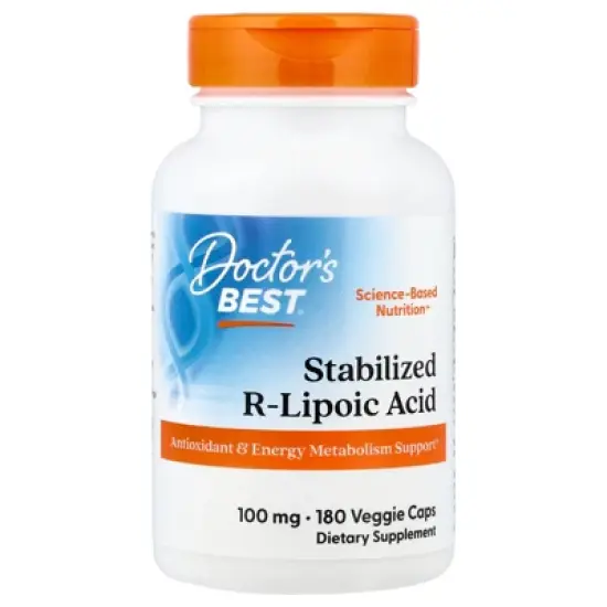 Doctor's Best Stabilized R-Lipoic Acid , 100 mg, 180 Veggie Caps image {4}