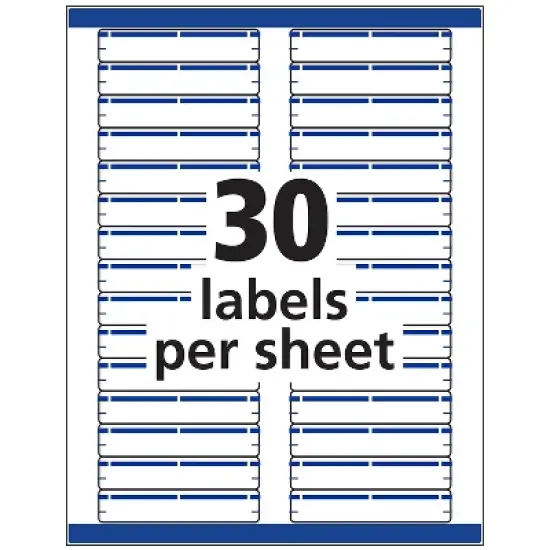 Avery Permanent File Folder Labels TrueBlock Inkjet/Laser Blue 1500/Box 5766 image {3}