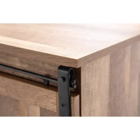 Weston Sliding Barn Door Wine Cabinet Natural - Boraam image {4}