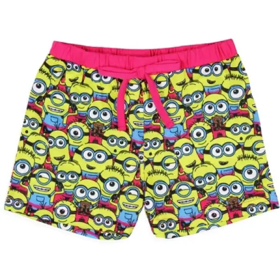 Despicable Me Girls' Movie Minions Better Together Pajama Set Shorts Pink image {5}
