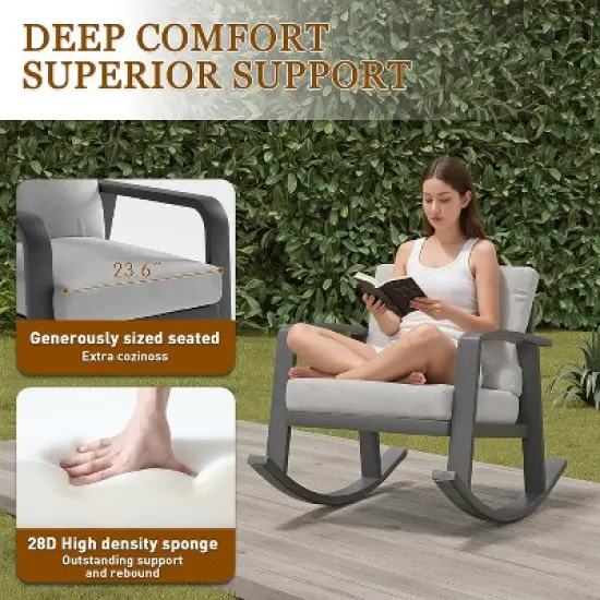 SUGOLD Outdoor End Table,Patio Wicker Small Side Table, PE Rattan Coffee Table Brown image {4}