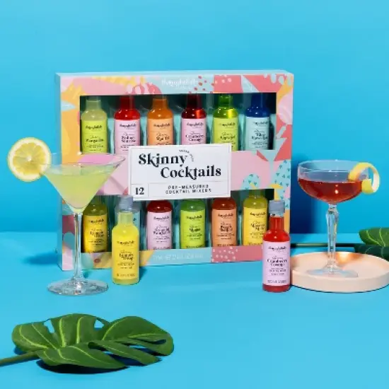 Thoughtfully Cocktails, Skinny Cocktail Mixer Set, Vegan and Vegetarian, Flavors Include Margarita, Moscow and More, Set of 12 (Contains NO Alcohol) image {2}