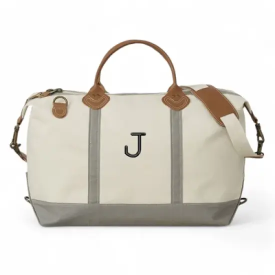 Personalization Mall Luxurious Weekender Embroidered Canvas Duffel image {11}