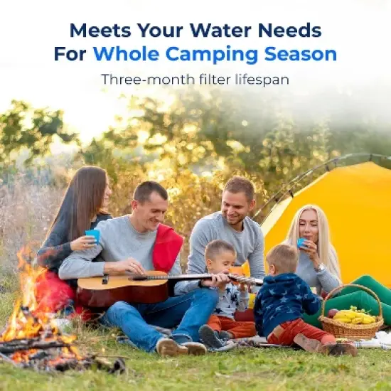 Waterdrop RV/Marine Water Filter, Camper Water Filter, NSF Certified, Garden Hose Filter, Greatly Reduces Chlorine, Bad Taste, Odor, 2 Pack image {6}