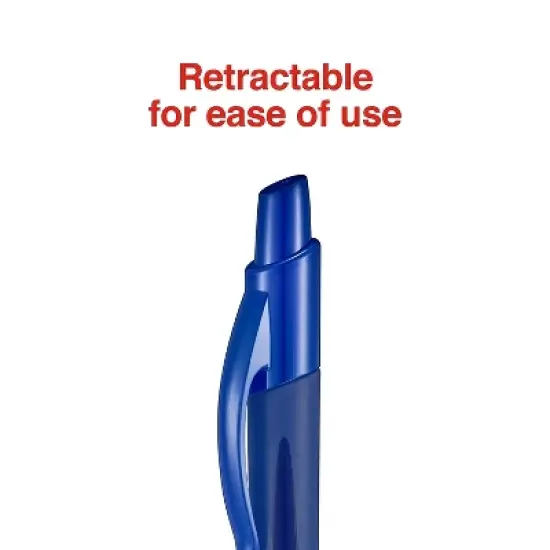 Staples Sonix Retractable Gel-Ink Pens Medium Point Blue Dozen (13563-CC) 651256 image {3}