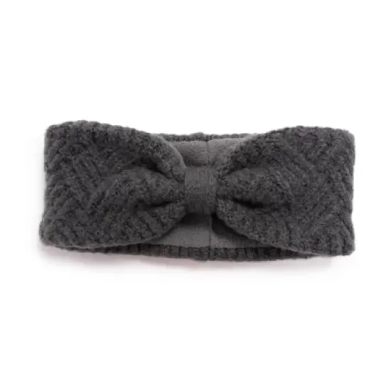 MUK LUKS Women's Crosshatch Headband Accessories, Grey Heather, One Size image {1}