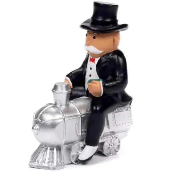 1935 Auburn 851 Speedster Black with "Monopoly" Graphics and Mr. Monopoly Resin Figure 1/18 Diecast Model Car by Auto World image {5}