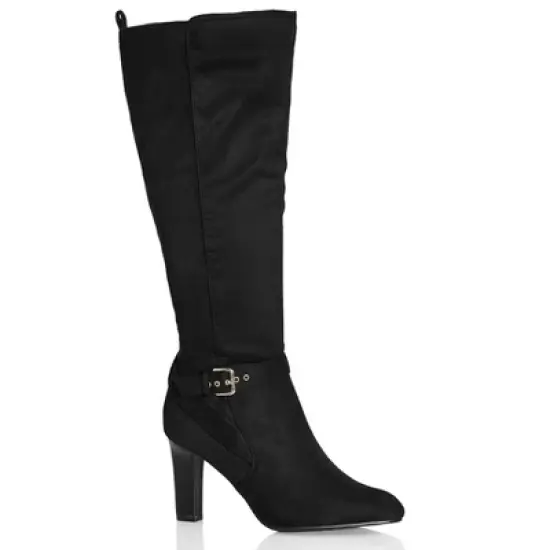 Women's Plus Size WIDE FIT Tara Knee Boot - black | CITY CHIC image {8}
