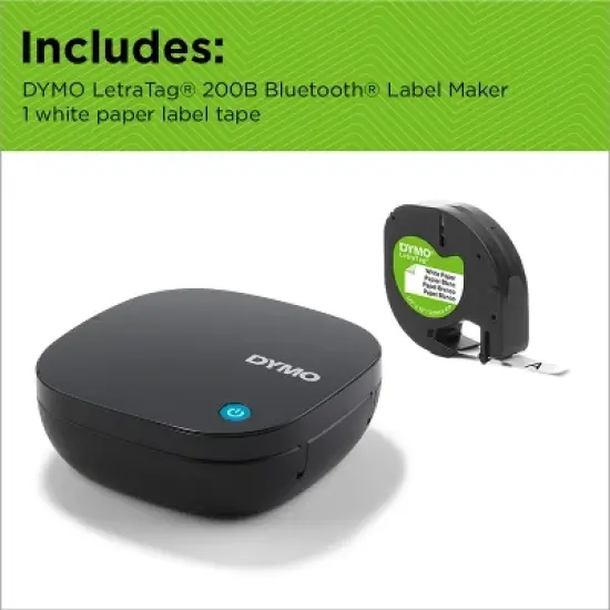 DYMO Letratag 200 Bluetooth Label Maker with White Paper Label Tape image {4}