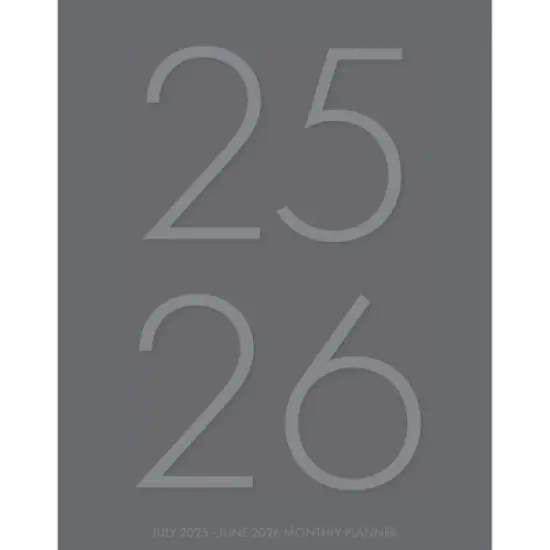 Willow Creek Press Gray Academic July 2025 - June 2026 7.5"x9.5" Booklet Monthly Planner image {5}