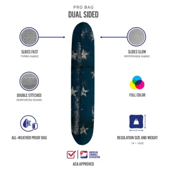 Vintage American Flag Synergy Pro Blue Cornhole Bags (Set of 4) image {2}