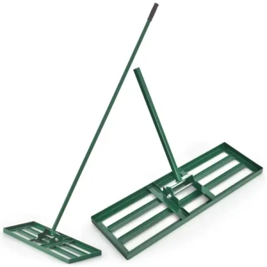 WELLFOR 30" Metal Ergonomic Lawn Leveling Hand Rake image {8}