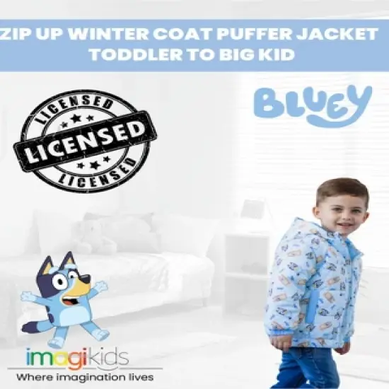 Bluey Bingo Winter Coat Puffer Jacket Little Kid to Big Kid image {1}