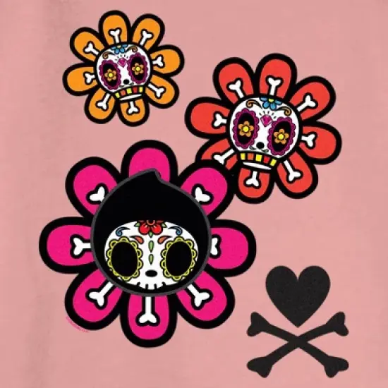 Junior's Tokidoki Dia de los Muertos Adios Floral Portraits Sweatshirt image {1}