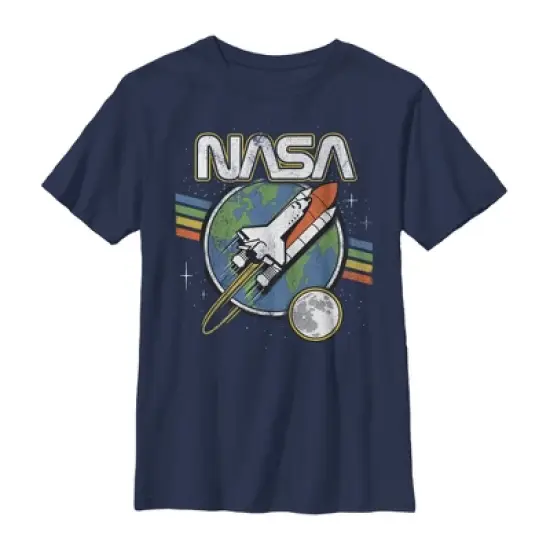 Boy's NASA Retro Rocket Launch T-Shirt image {4}