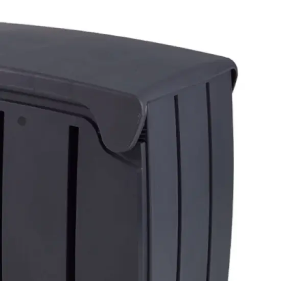 Strata Products Outdoor 85 Gallon (321L) Garden Storage Box with Double Door Middle Opening Hinged Lid with Padlock Hole for Gardens and Patios, Black image {1}