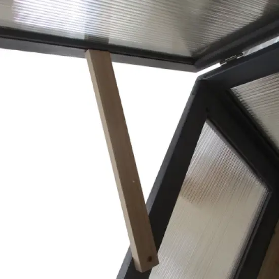 Outsunny Raised Wood Cold Frame Greenhouse, Elevated Planter & Plant Protection Box, 2-IN-1 for Flowers, Vegetables, Herbs, gray image {4}