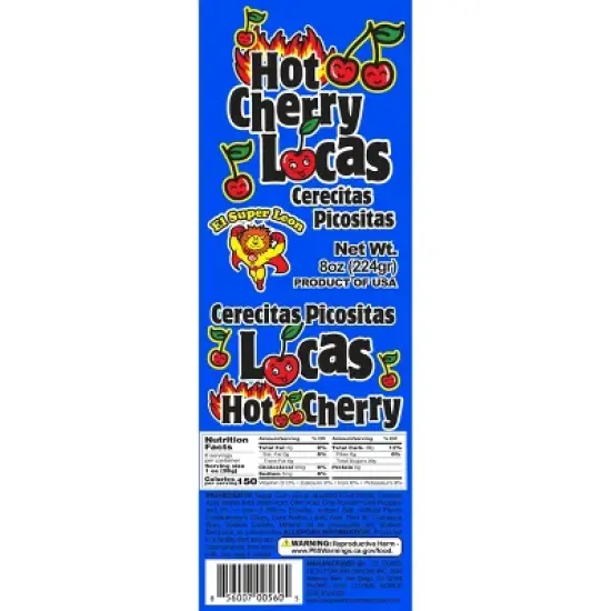 El Super Leon Candy Cherry Locas Tub - 8oz image {2}