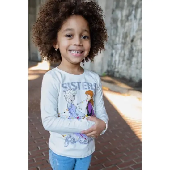 Disney Frozen Elsa Princess Anna Girls 3 Pack Graphic T-Shirts Toddler image {3}