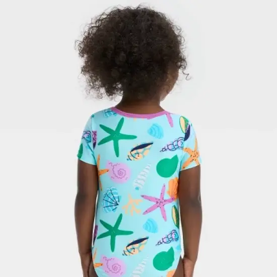Toddler Girls' Seashell One Piece Swimsuit - Cat & Jack&trade; Blue image {2}