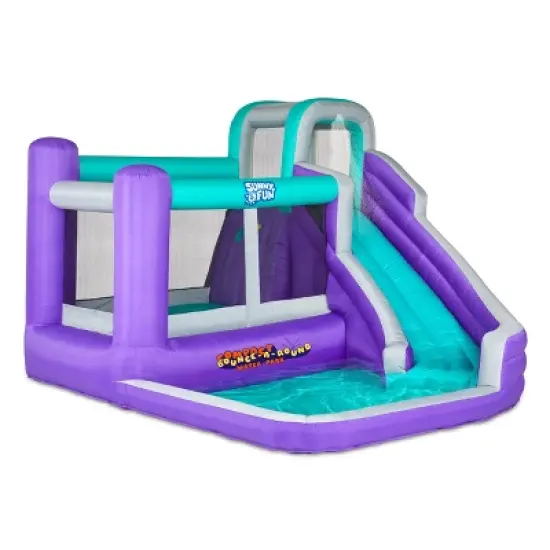 Sunny & Fun Small Inflatable Kids Backyard Water Slide Park image {8}