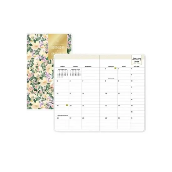 Blue Sky Day Designer Monthly Planning Calendar 3.625"x6.125" Marjorie Floral Clear image {3}